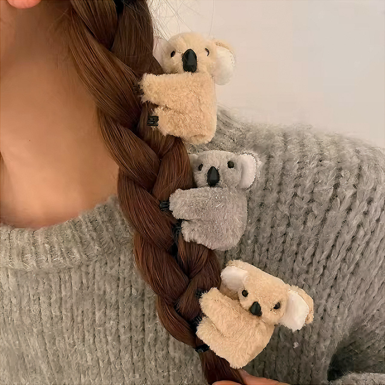 Koala Cuddle Clips - Plush Hair Accessory